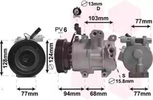 VAN WEZEL 8300k236 -  Компрессор, кондиционер